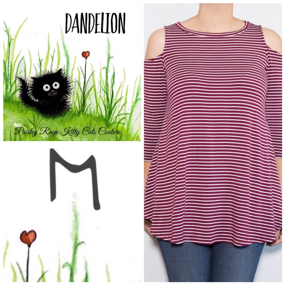 BNWT Cold Shoulder Swing Top with 3/4 sleeves